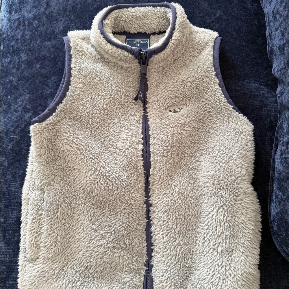 Vineyard Vines Cream Sherpa Fleece Jacket
